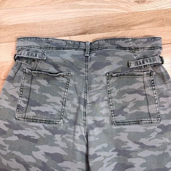 Anthropologie HEI HEI Camouflage Straight Leg Cotton Twill Cargo Pants 32 - Picture 7 of 12